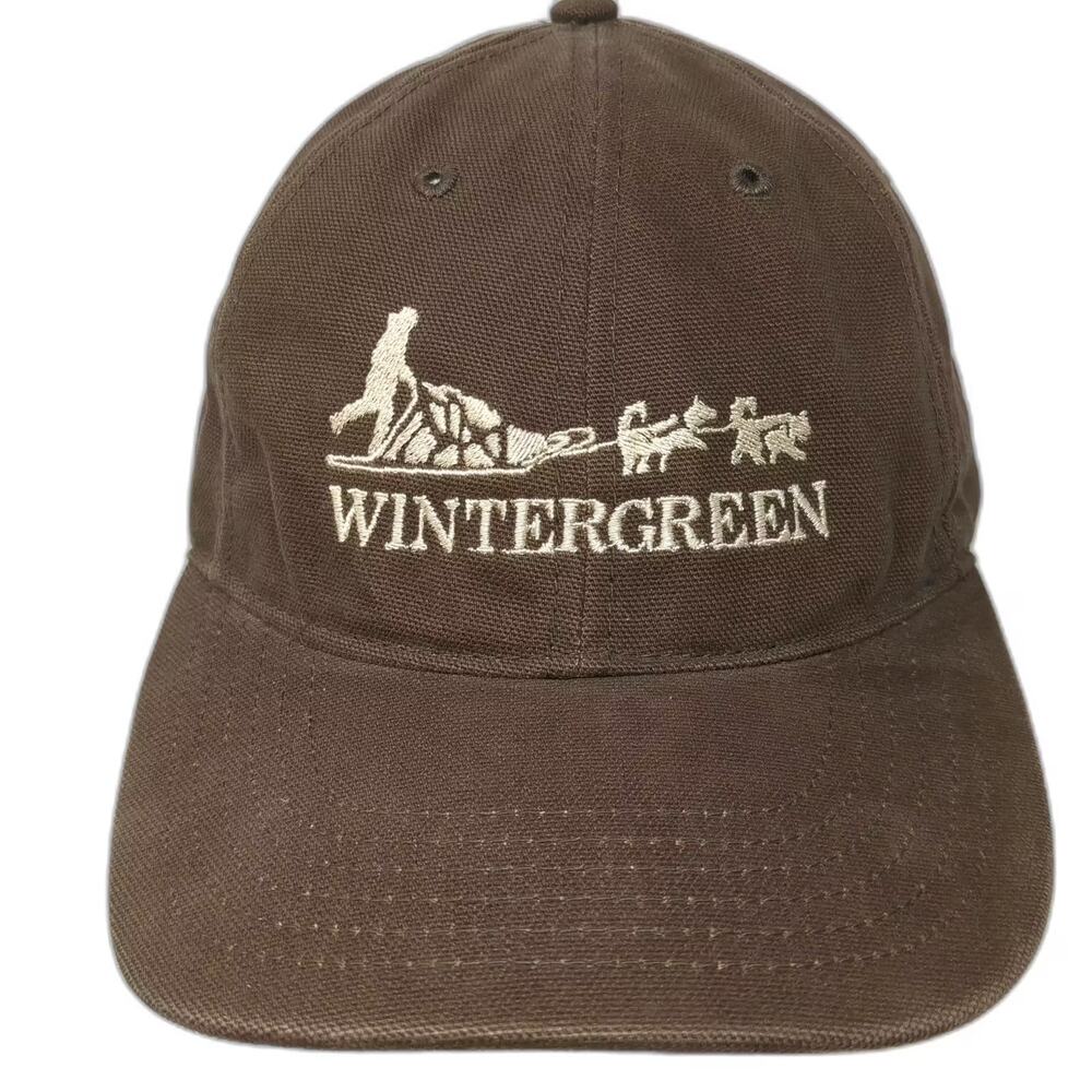 Dri-Duck Wintergreen Dog Sled Musher Embroidered Brown Baseball Cap Hat OS